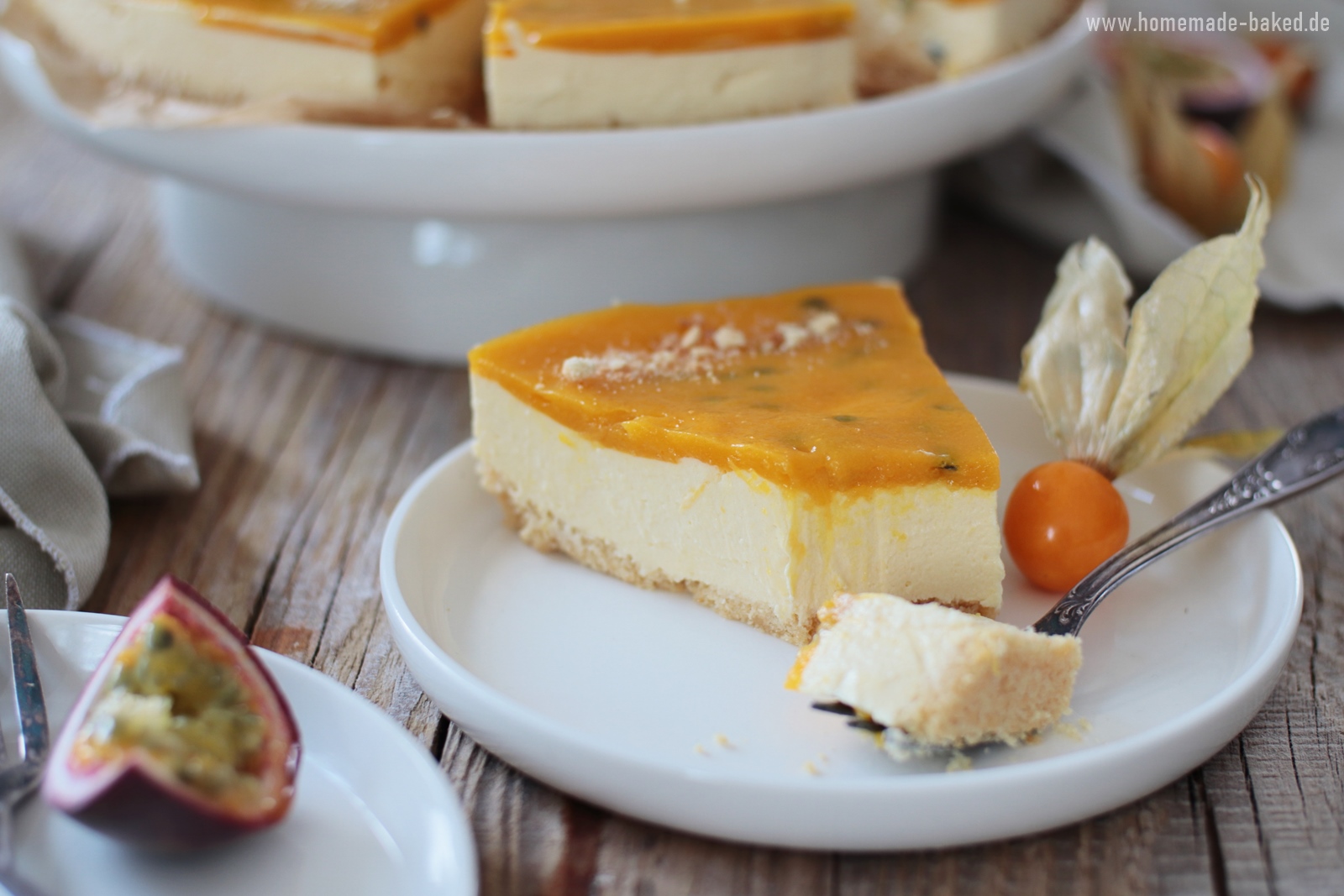 No Bake Mango-Maracuja Cheesecake: Sommerlicher Käsekuchen ohne Backen