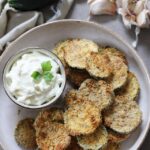 parmesan oregano zucchini mit selbstgemacher aioli ohne ei