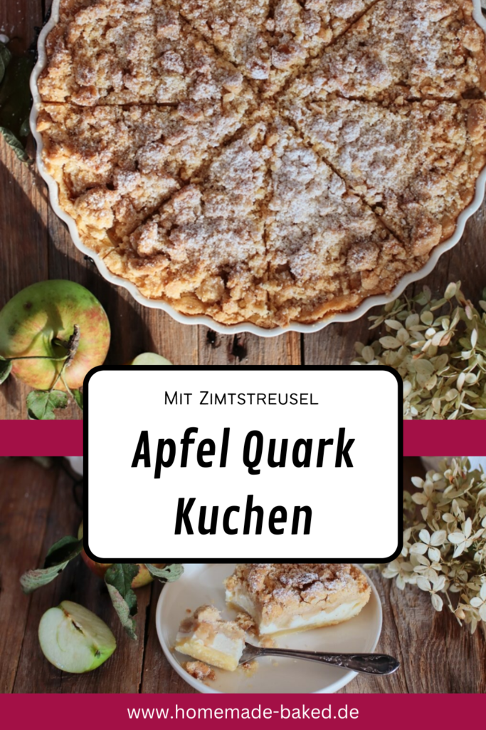 apfel quark kuchen mit zimtstreusel