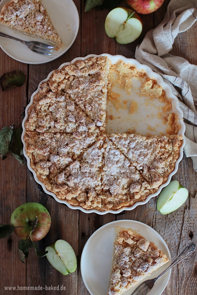 apfel quark kuchen mit zimtstreusel