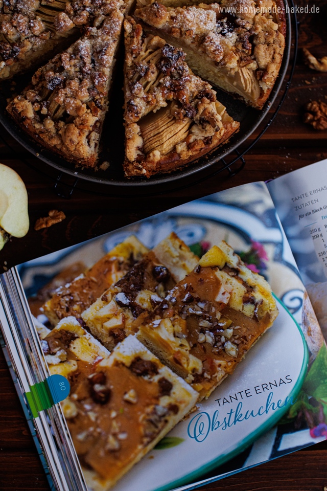 versunkener apfelkuchen mit streusel aus dem stelzendorfer tortenzauber